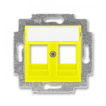 5014H-A01018 64  Kryt zásuvky komunikační, žlutá